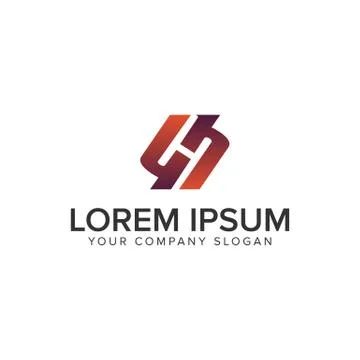 Letter H creative unique logo design concept template. fully editable vector Stock Illustration