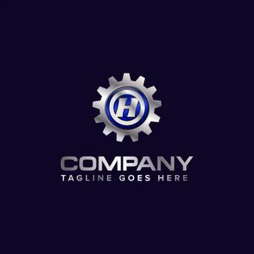 Letter H gear vector template logo. This Design is suitable for technology, i Stock Illustration