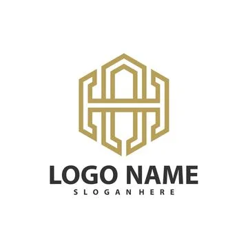 Letter H A hexagon logo vector template, Creative Initial H A logo design c.. Stock Illustration