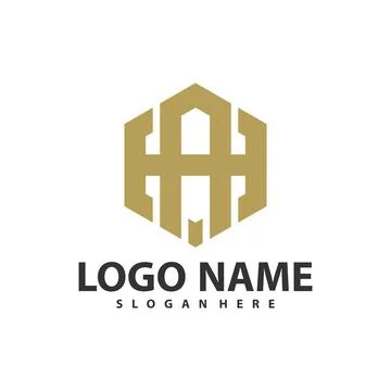 Letter H A hexagon logo vector template, Creative Initial H A logo design c.. Stock Illustration