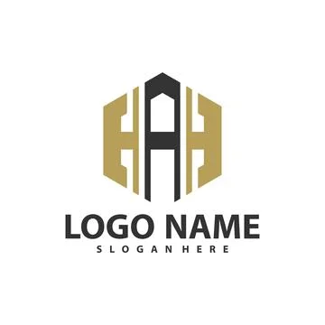 Letter H A hexagon logo vector template, Creative Initial H A logo design c.. Stock Illustration