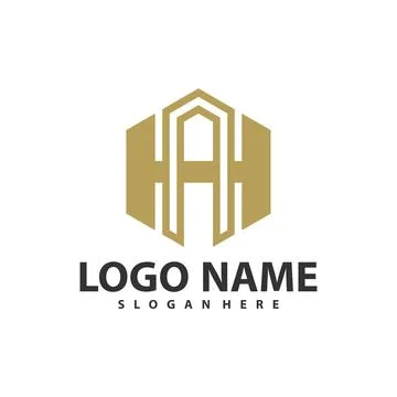 Letter H A hexagon logo vector template, Creative Initial H A logo design c.. Stock Illustration