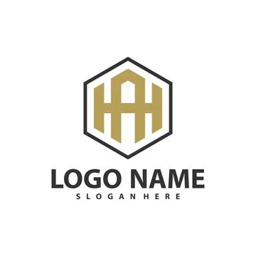 Letter H A hexagon logo vector template, Creative Initial H A logo design c.. Stock Illustration