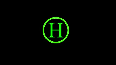 Letter H icon animated video Stock Footage 294943403