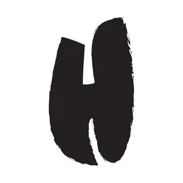 Letter H. Stock Illustration