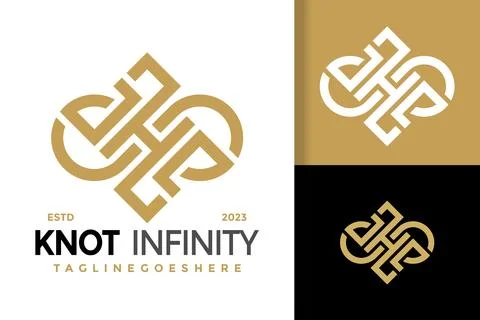 Letter H Knot Infinity Logo vector icon illustration 스톡 일러스트