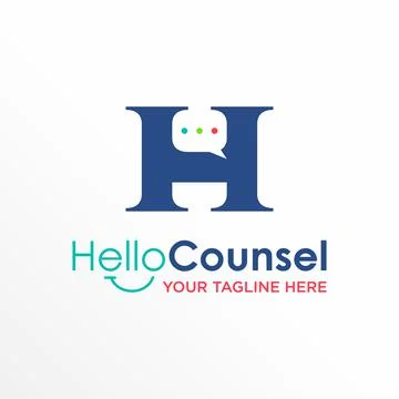 Letter H logo free vector stock. Chat abstract design concept. Stock Illustration