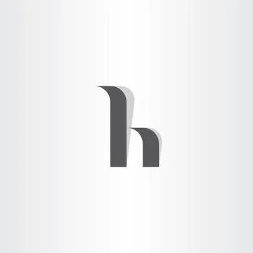 Letter h logo icon vector symbol black element Stock Illustration