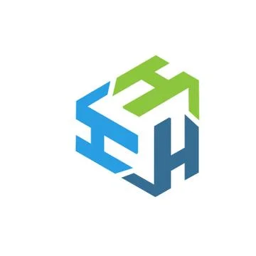 Letter H Logo triangle Illustrazione stock