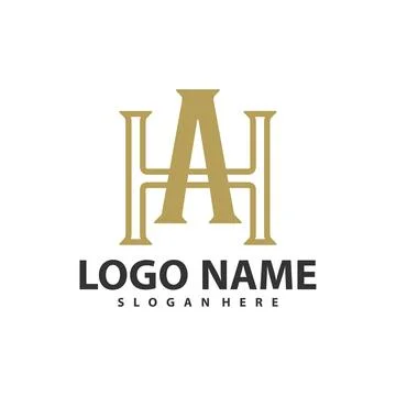 Letter H A logo vector template, Creative Initial H A logo design concepts 스톡 일러스트