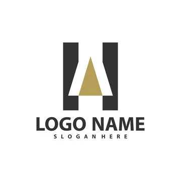 Letter H A logo vector template, Creative Initial H A logo design concepts Ilustração Stock