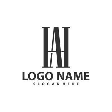 Letter H A logo vector template, Creative Initial H A logo design concepts Illustrazione stock