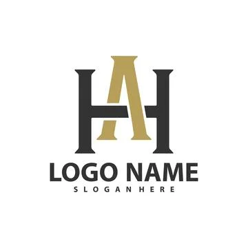 Letter H A logo vector template, Creative Initial H A logo design concepts Ilustração Stock