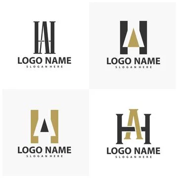 Letter H A logo vector template, Creative Initial H A logo design concepts Stock-Illustration