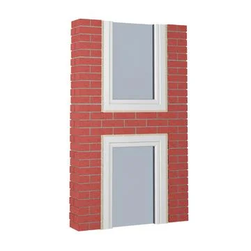 Letter H made of bricks and a fragment of window Stock Illustration