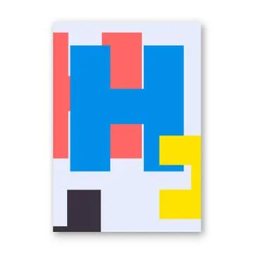 Letter H poster Stock Illustration