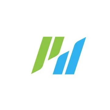 Letter H simple concept logo Stock Illustration