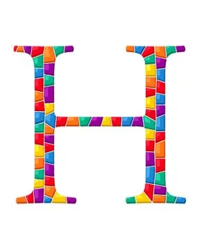 Letter H vector mosaic Stock Illustration