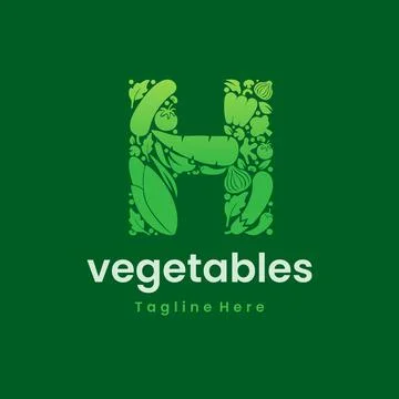 Letter H Vegetables Logo Vector Stock-Illustration