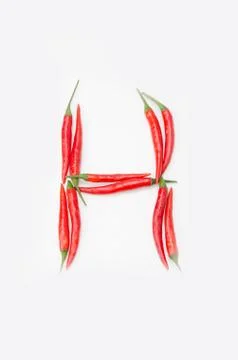 The letter H on a white background Stock-Fotos