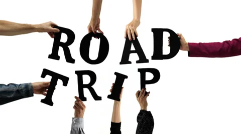 Letter Hands Road Trip Stock Footage 32240974