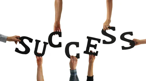 Letter Hands Success Video stock 32219084
