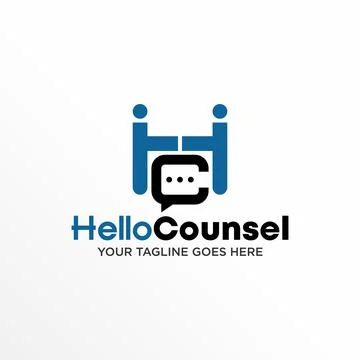 Letter HC logo free vector stock. People abstract design concept. Stock Illustration