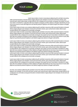 Letter head template vector design Stock Illustration