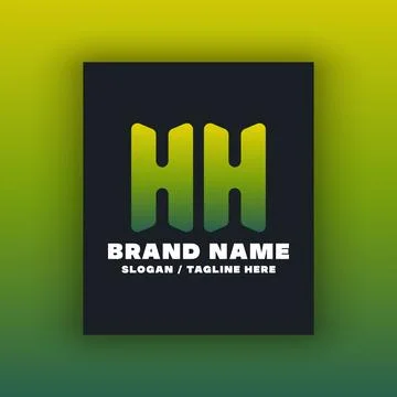 Letter HH logo design template Illustrazione stock