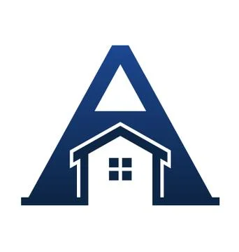 A letter house Illustrazione stock