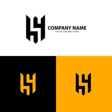 Letter HS logo design vector Stock Illustration