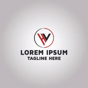 Letter HV initial HV vector logo design idea and inspiration Stock Illustration