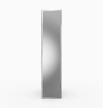 Letter I 3d cubic silver isolated on white Stock Illustration