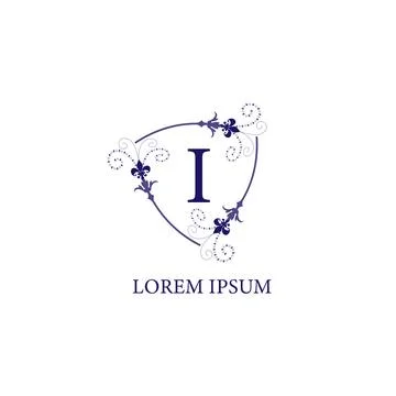Letter I alphabet initial logo design template. Isolated on white backgroun.. Illustrazione stock