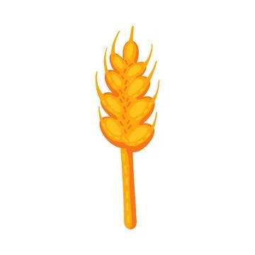 Letter I autumn font type, ABC ears of wheat Stock Illustration