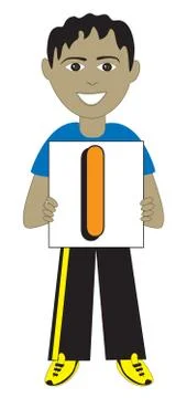Letter I Boy Stock Illustration
