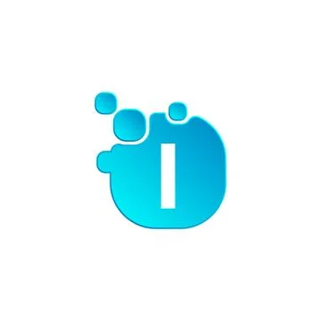 Letter i Bubble logo template or icon vector illustration Stock Illustration