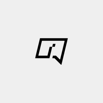 Letter I Chat Logo Template Vector Design Stock Illustration