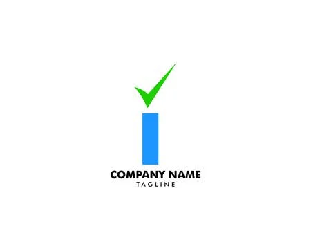 Letter I check mark logo icon design template elements Illustrazione stock