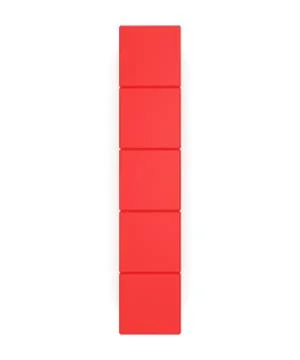 Letter i cubic red Stock Illustration