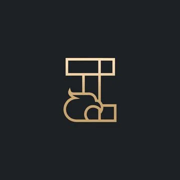 Letter I Eagle Logo , Initial Premium Design Stock Illustration
