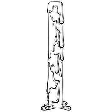 Letter I with flow drops Stock Illustration