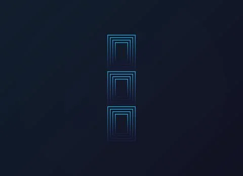 Letter I font, digital technology design, network concept.  Vector illustrati Stock Illustration