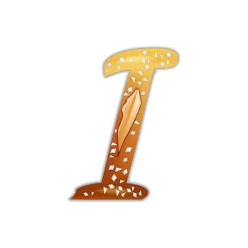 Letter i in the form of a pretzel Stock Illustration