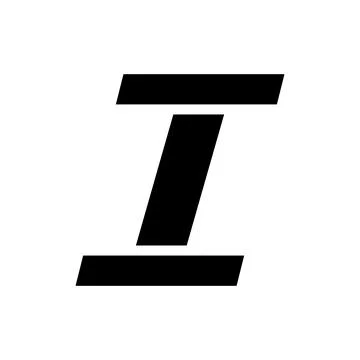 Letter I, initial, monogram, typography. Concept of alphabet, font, and desig Stock Illustration