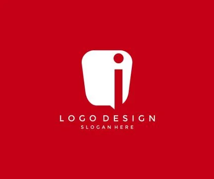 Letter I Logo Design Inside Modern Abstract Shape Stock Illustration