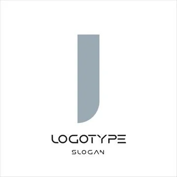 Letter I logo, geometric monumental label. Simple Embedded letter for modern Stock Illustration