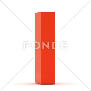 The Letter I - Red Plastic Stock Illustration