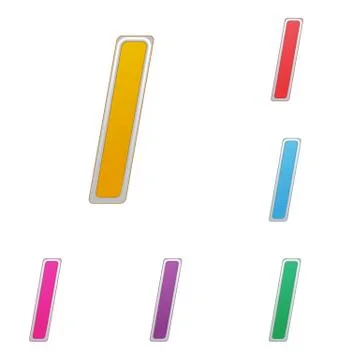 Letter I, set of colour variants, on a white background. Vector Stock Illustration