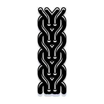 Letter i stylized typography creating decorative pattern Illustrazione stock
